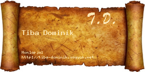 Tiba Dominik névjegykártya