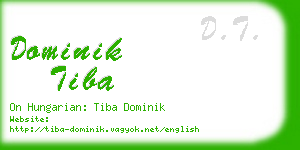 dominik tiba business card